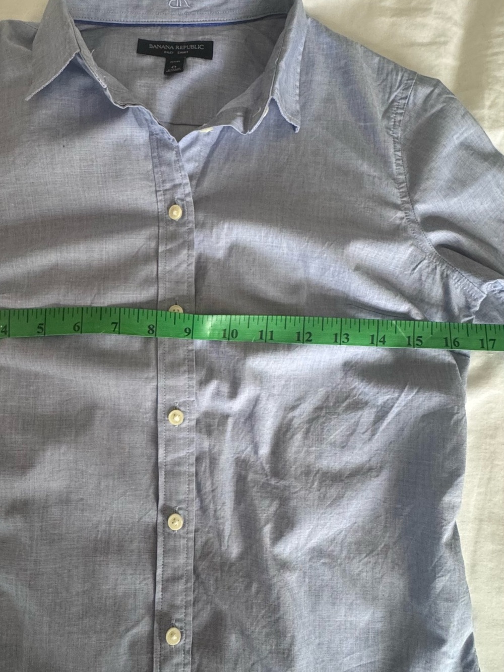 Banana Republic Light Blue Button-Up Shirt Petite 0 - Picture 10 of 10